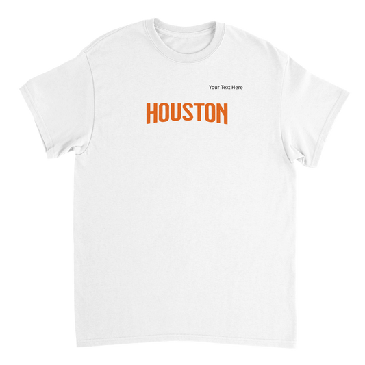 Houston custom text Heavyweight Unisex Crewneck T-shirt