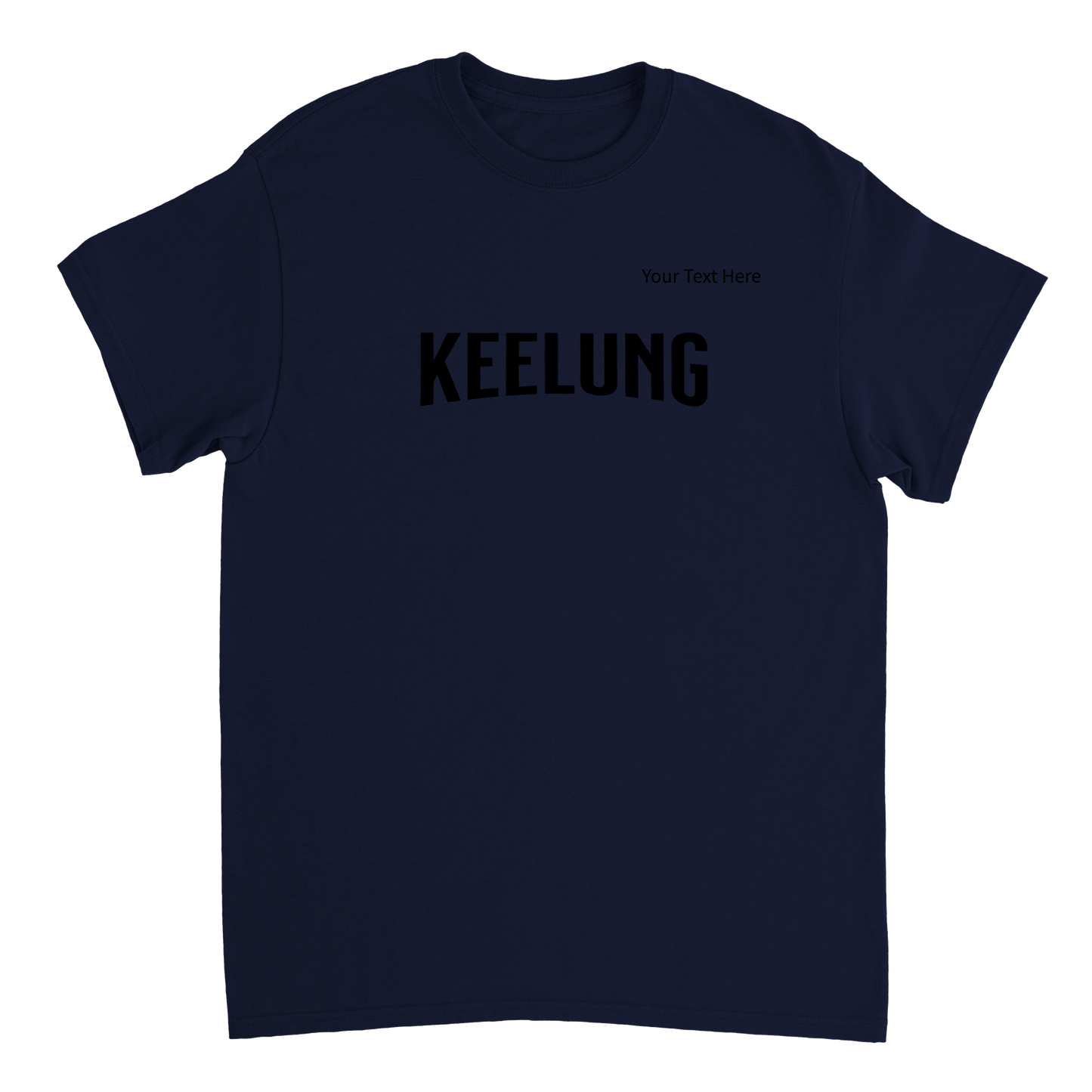 Keelung custom text Heavyweight Unisex Crewneck T-shirt